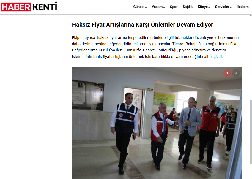 “Şanlıurfa Ticaret İl Müdürlüğü Yerel ve Ulusal Basında Öne Çıktı"