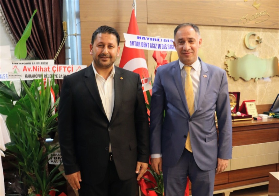 ŞANLIURFA TİCARET BORSASI YÖNETİM KURULU BAŞKANI HALİL KIZILKAYA’YA HAYIRLI OLSUN ZİYARETİ 